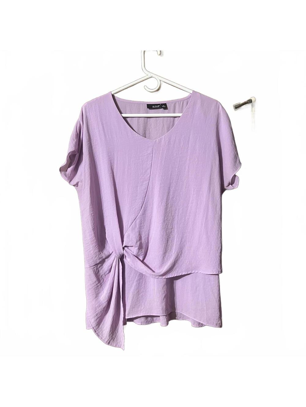 Alfani Lavender Short Sleeve Shirt - Size Medium
